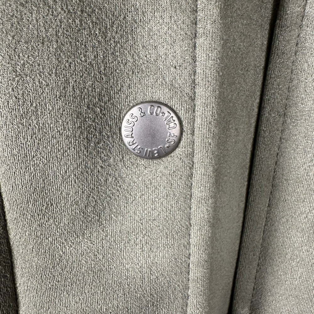 Levis Faux Suede Shacket Sage Green Button Up‎ Shirt Jacket LW2WS235 Womens 1X - Picture 3 of 15